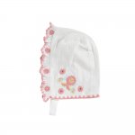 Bonetă din bumbac organic Tishaya Alb