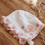 Bonetă din bumbac organic Tishaya Alb