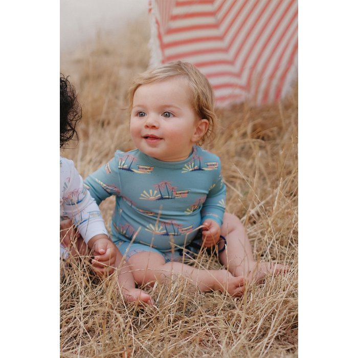 Set de plajă SPF 50 Agik Vintage Blue Hawaii