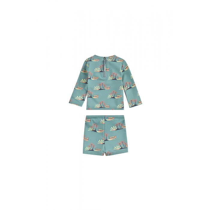 Set de plajă SPF 50 Agik Vintage Blue Hawaii