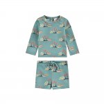 Set de plajă SPF 50 Agik Vintage Blue Hawaii