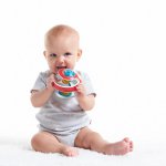 Jucarie spirala cu rainstick Tiny Love, 3 luni +, rosu