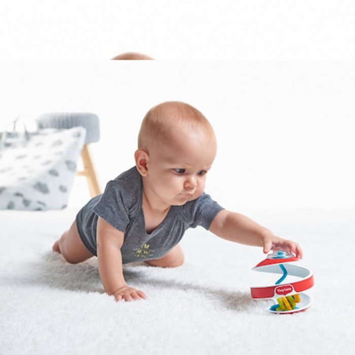Jucarie spirala cu rainstick Tiny Love, 3 luni +, rosu