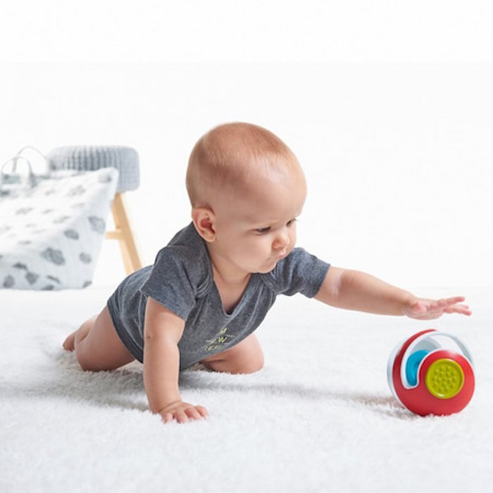 Jucarie spirala cu rainstick Tiny Love, 3 luni +, rosu