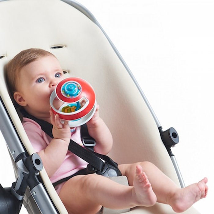 Jucarie spirala cu rainstick Tiny Love, 3 luni +, rosu