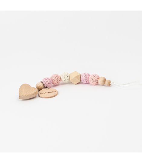 Lanț suzetă din lemn inimă AL_00012_LNT_21_SS
