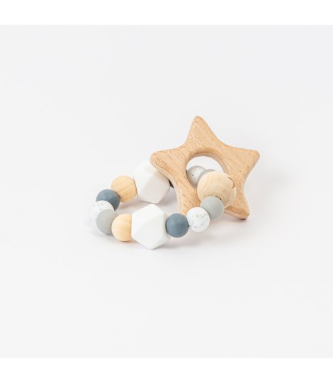 Jucărie pentru dentiție gri AL_00016_DEN_21_SS