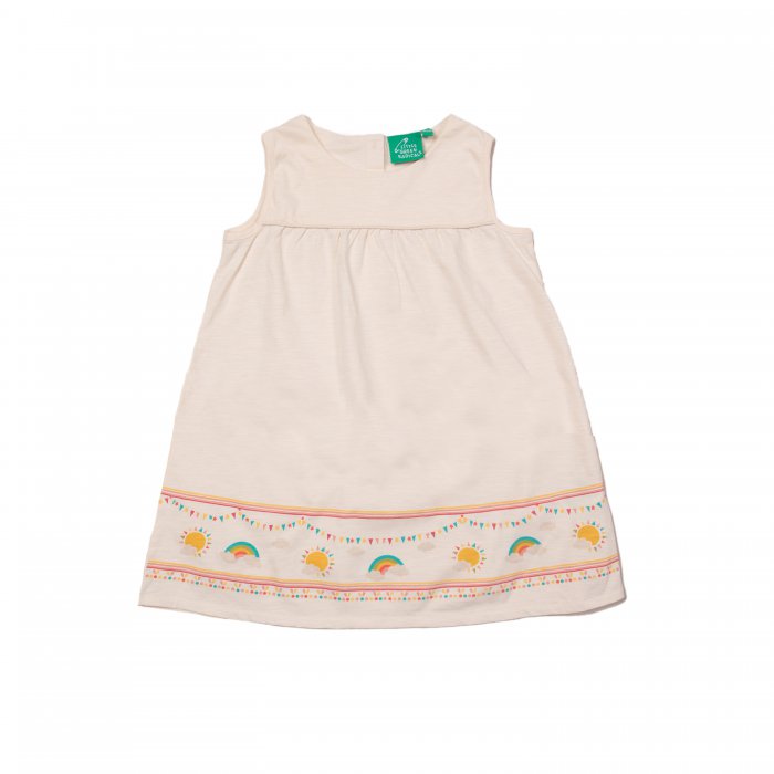 Rochie din bumbac organic Sun and the Rainbow Storytime