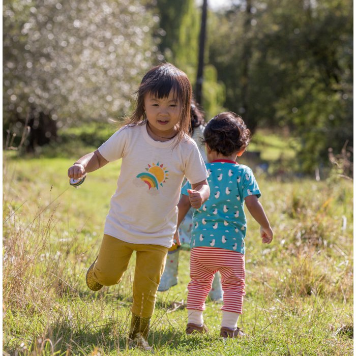 Tricou din bumbac organic Sun and the Rainbow