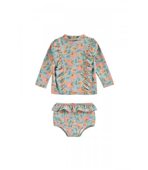 Set de plajă SPF 50 Toluca Turquoise Flowers LM_00013_CBA_21_SS