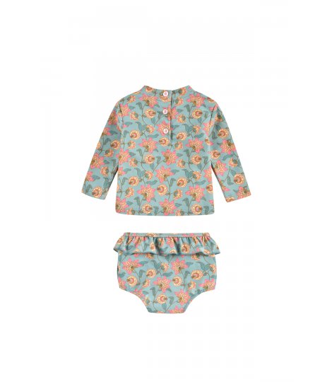 Set de plajă SPF 50 Toluca Turquoise Flowers LM_00013_CBA_21_SS