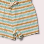Pantaloni scurti din bumbac organic Sunrise Stripe