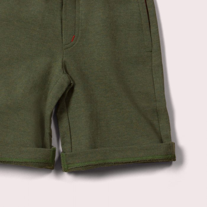 Pantaloni scurti din bumbac organic Green Marl